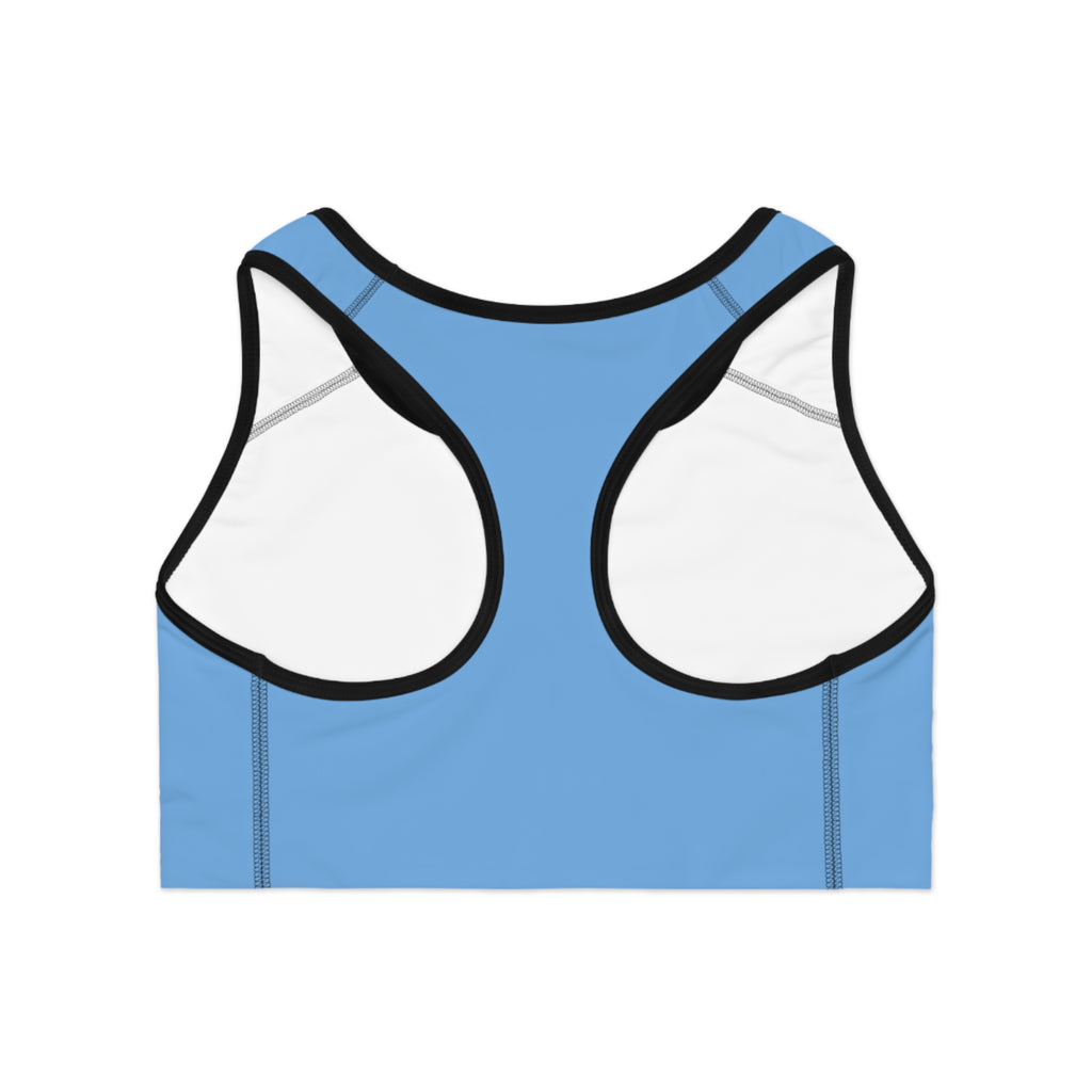 Blue Butterfly 'N' Sports Bra — Lightweight Racerback Activewear