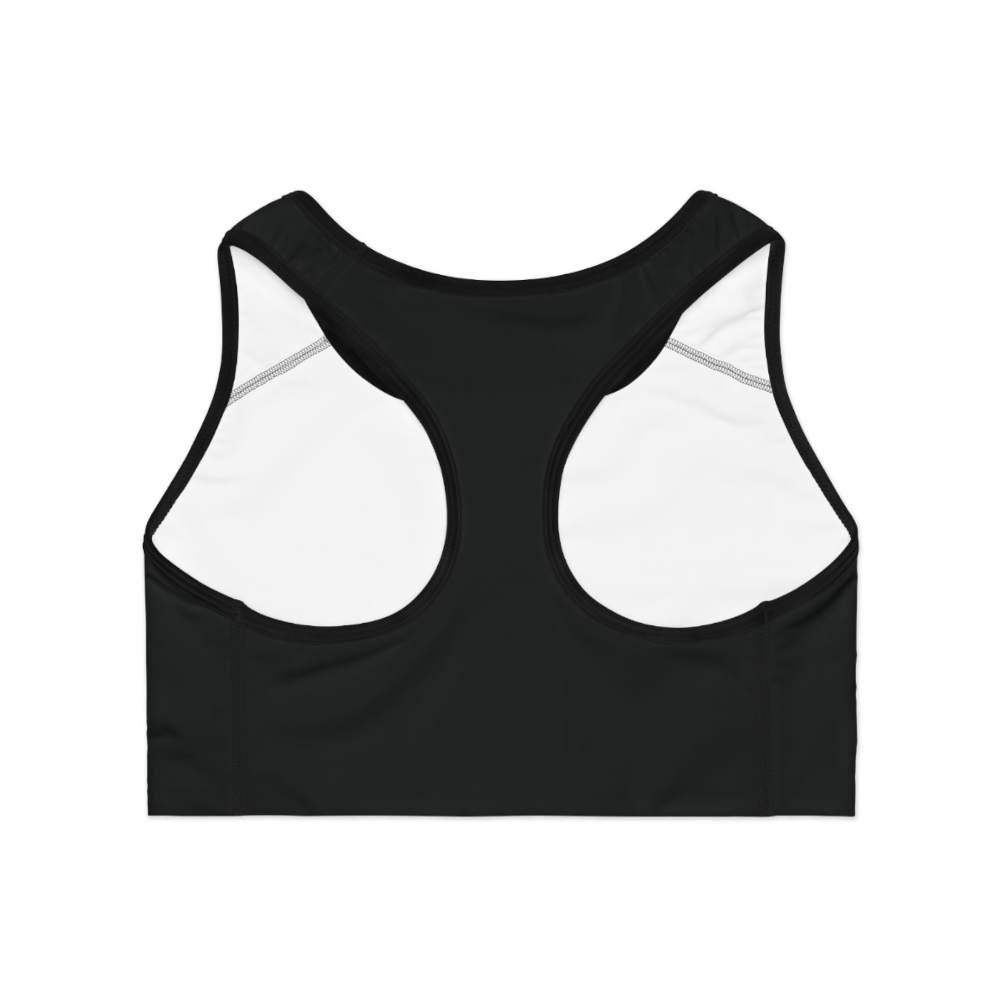 Butterfly N Monogram Sports Bra — Black Racerback Activewear