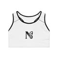 Butterfly N Logo Sports Bra — Minimal Athletic Crop Top