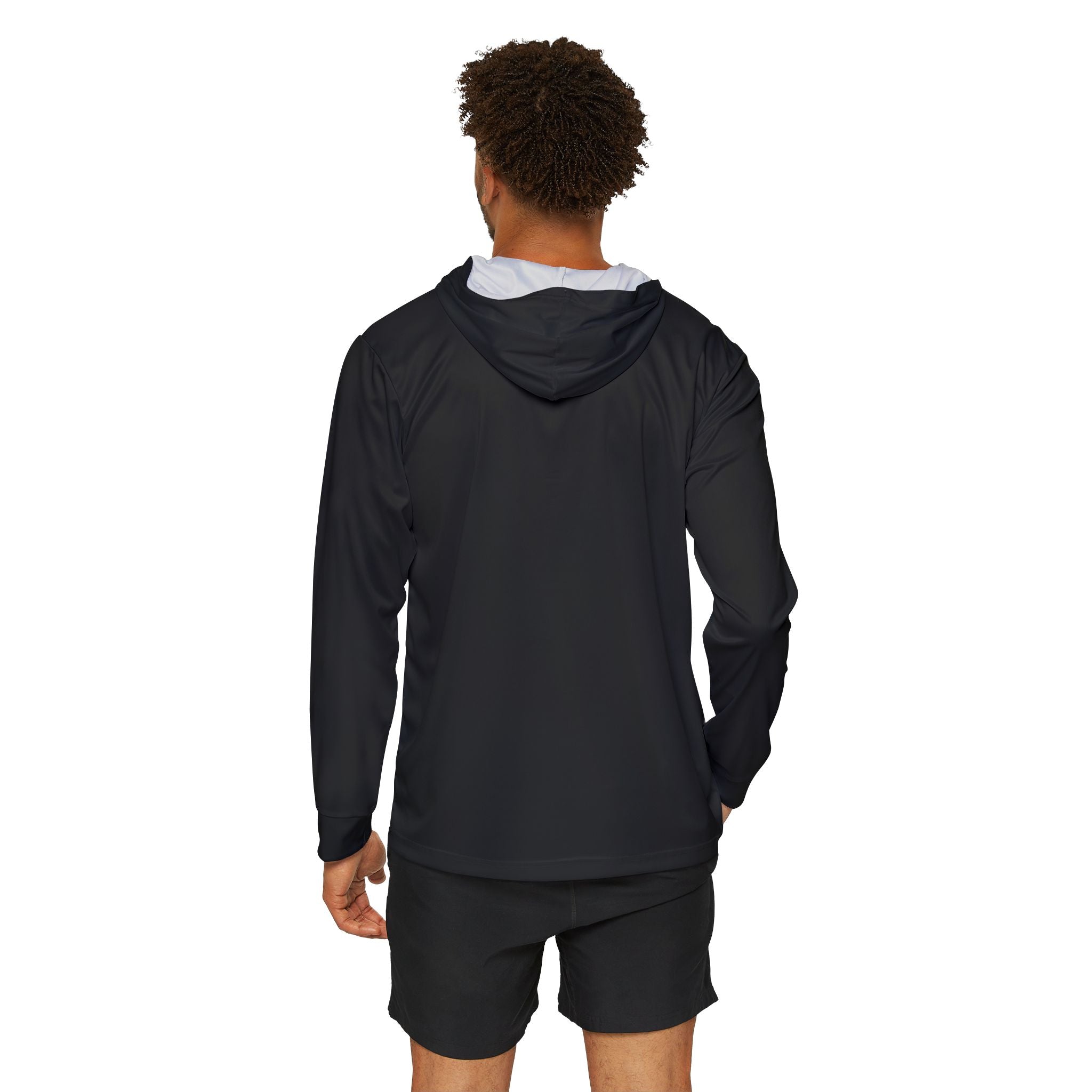 Men's Athletic Warmup Hoodie with Minimal 'N' Chest Logo