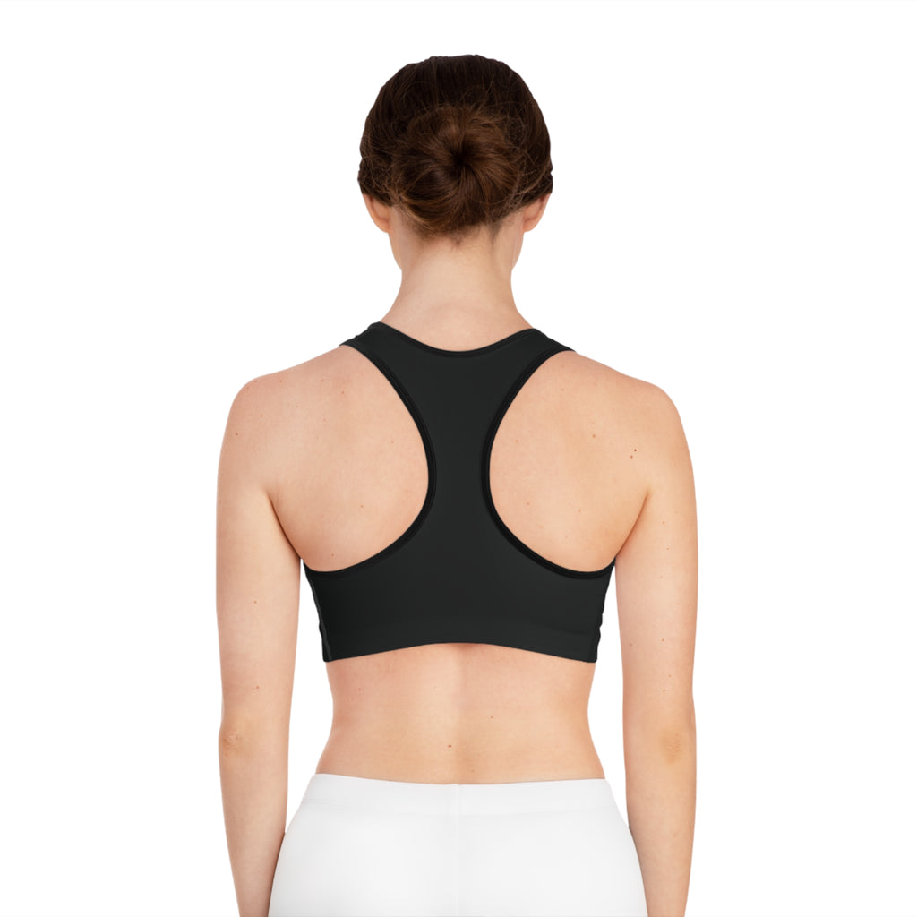 Butterfly N Monogram Sports Bra — Black Racerback Activewear