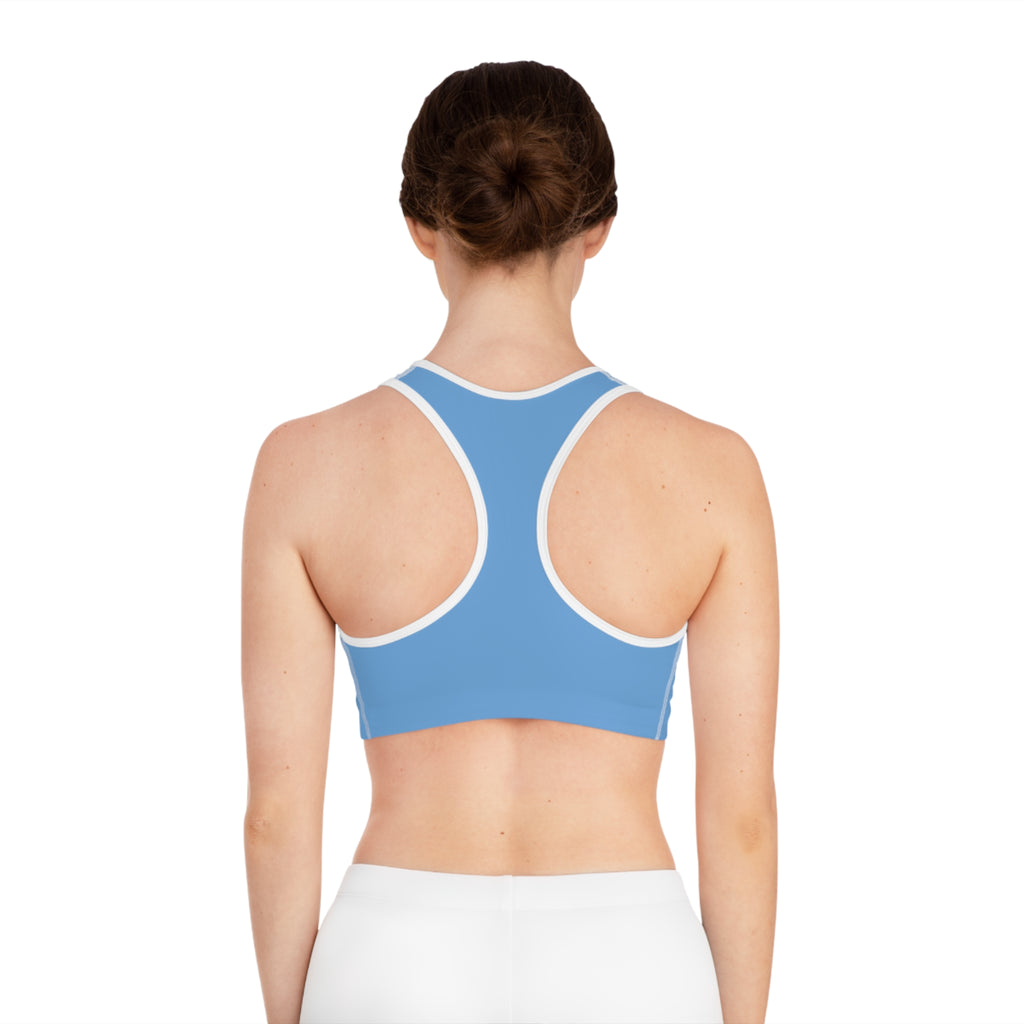 Blue Butterfly 'N' Sports Bra — Lightweight Racerback Activewear