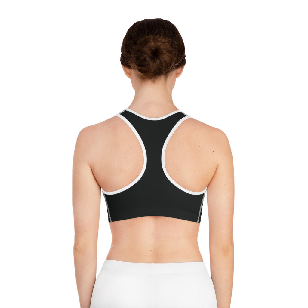 Butterfly N Monogram Sports Bra — Black Racerback Activewear