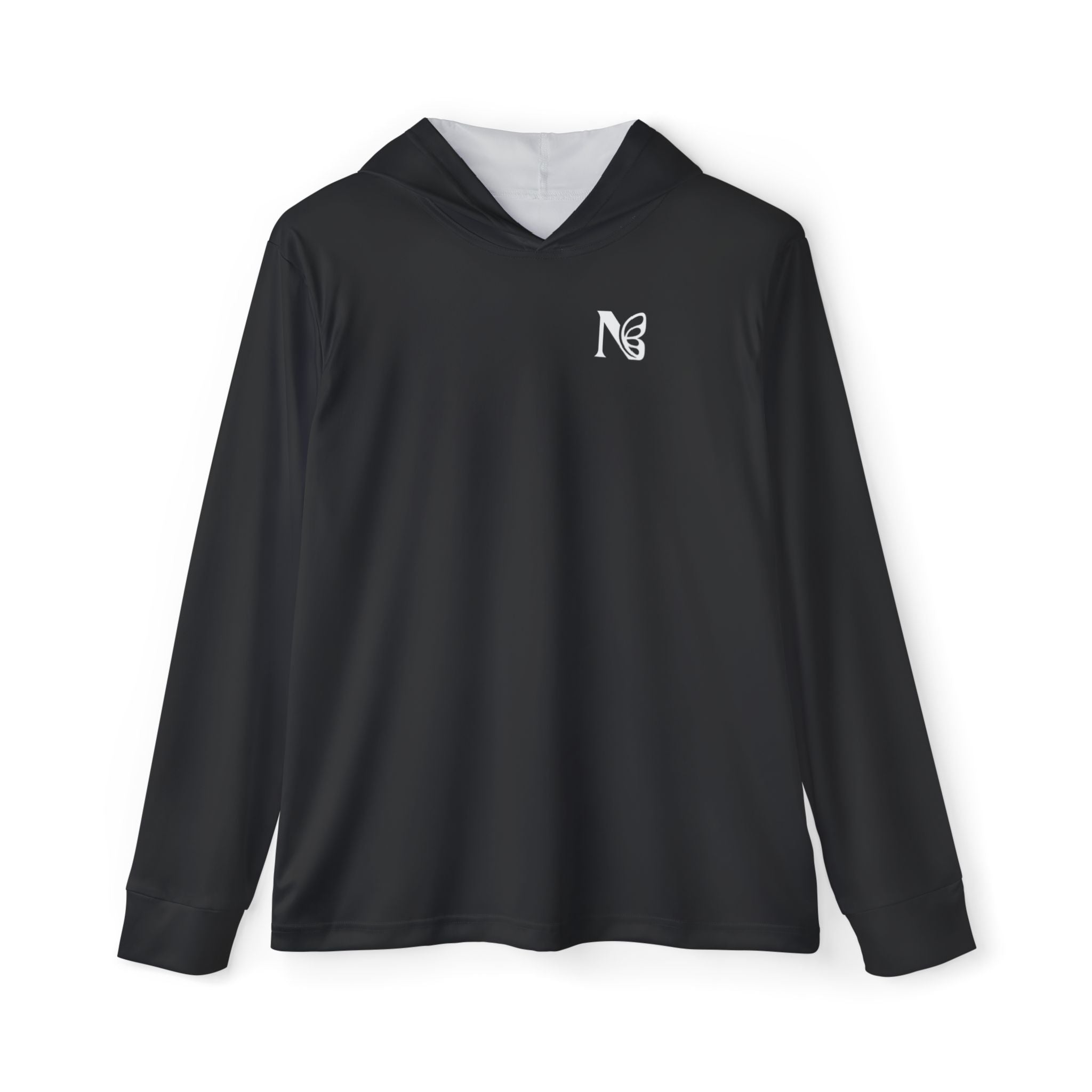 Men's Athletic Warmup Hoodie with Minimal 'N' Chest Logo