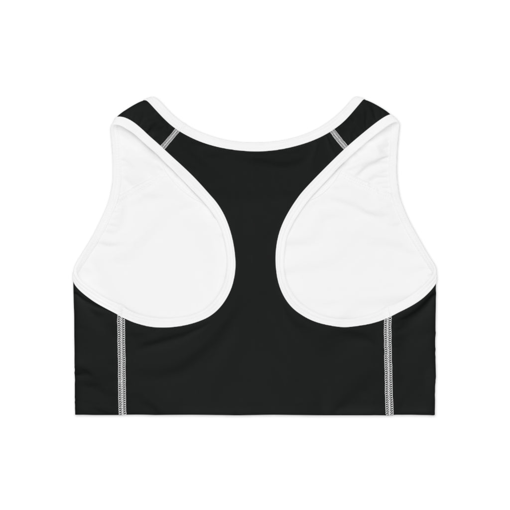 Butterfly N Monogram Sports Bra — Black Racerback Activewear