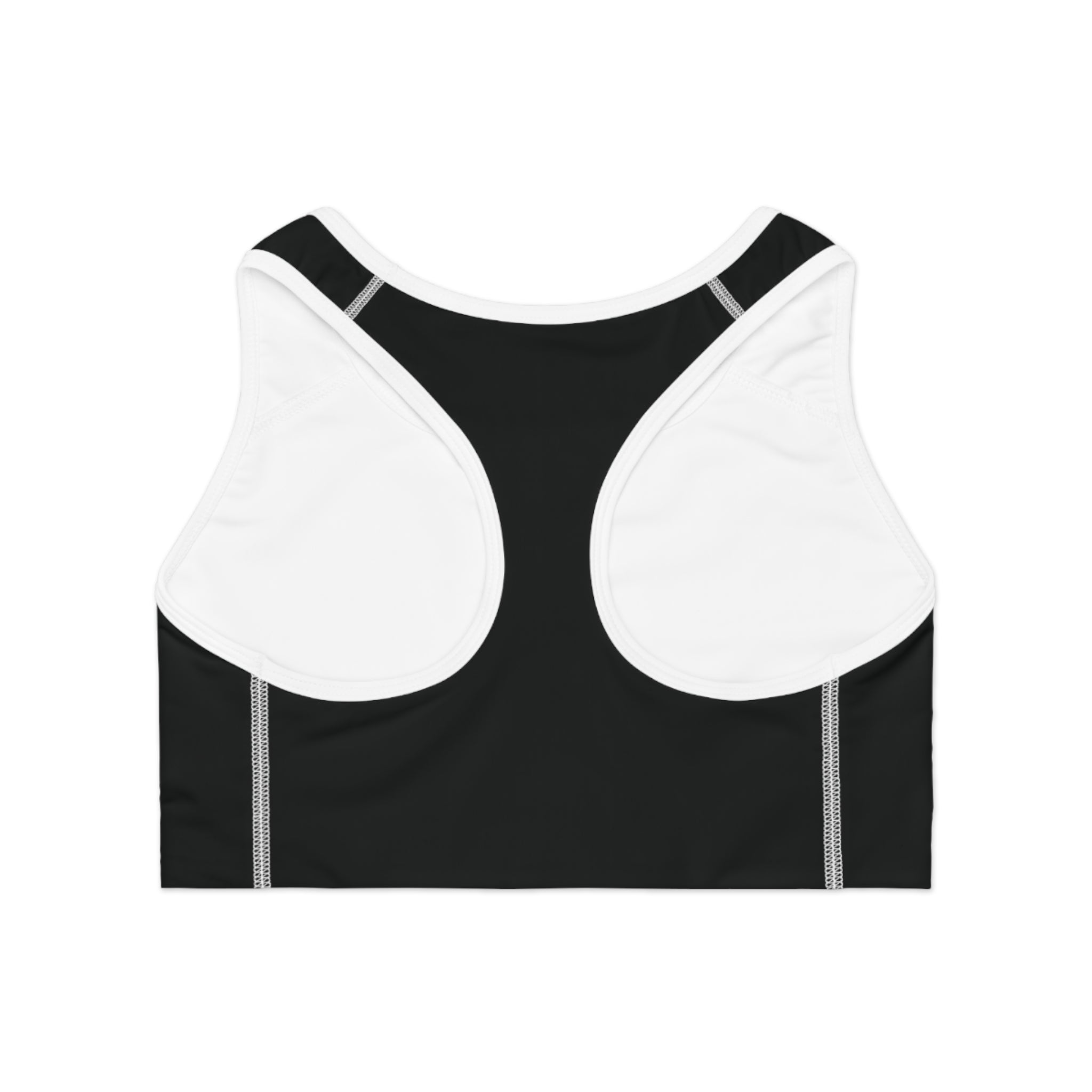 Butterfly N Monogram Sports Bra — Black Racerback Activewear