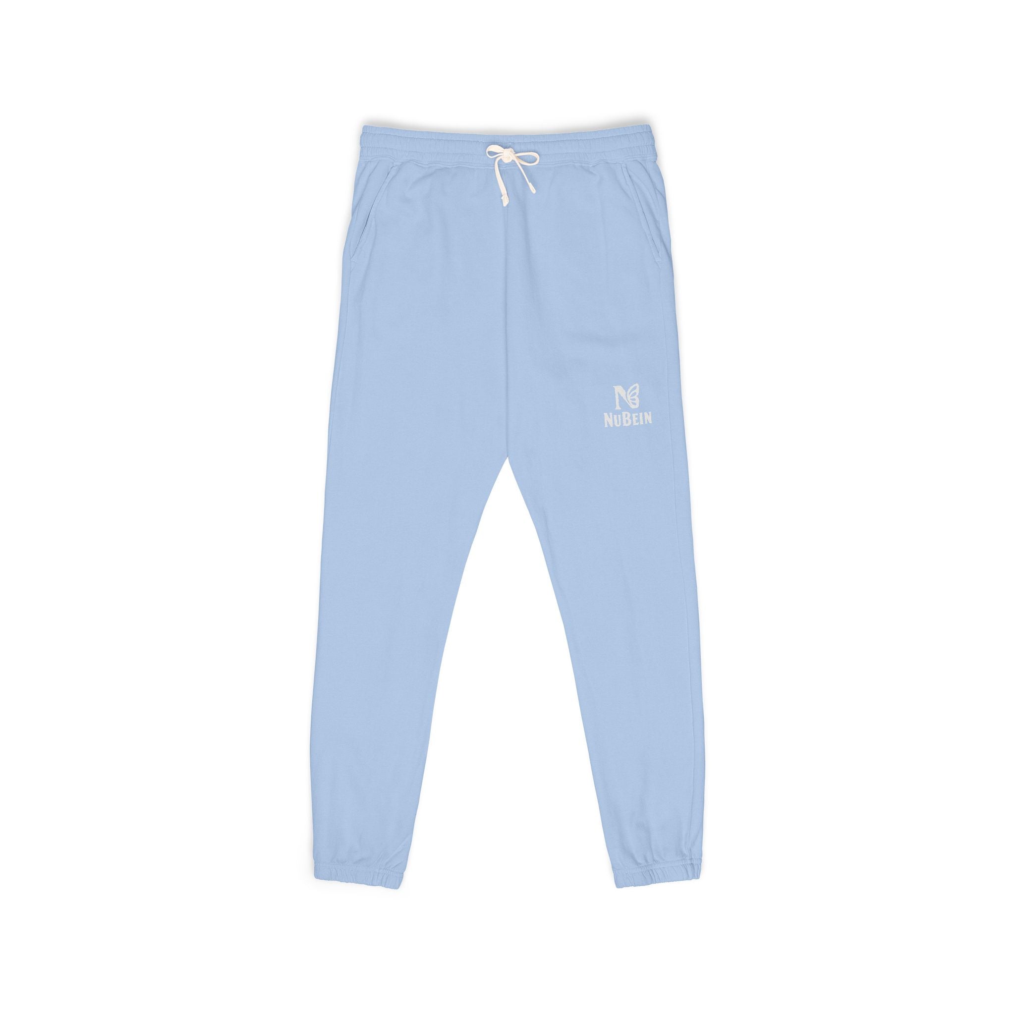 Minimal 'N' Logo Fleece Sweatpants — Cozy Garment-Dyed Joggers