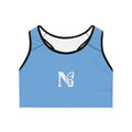 Blue Butterfly 'N' Sports Bra — Lightweight Racerback Activewear